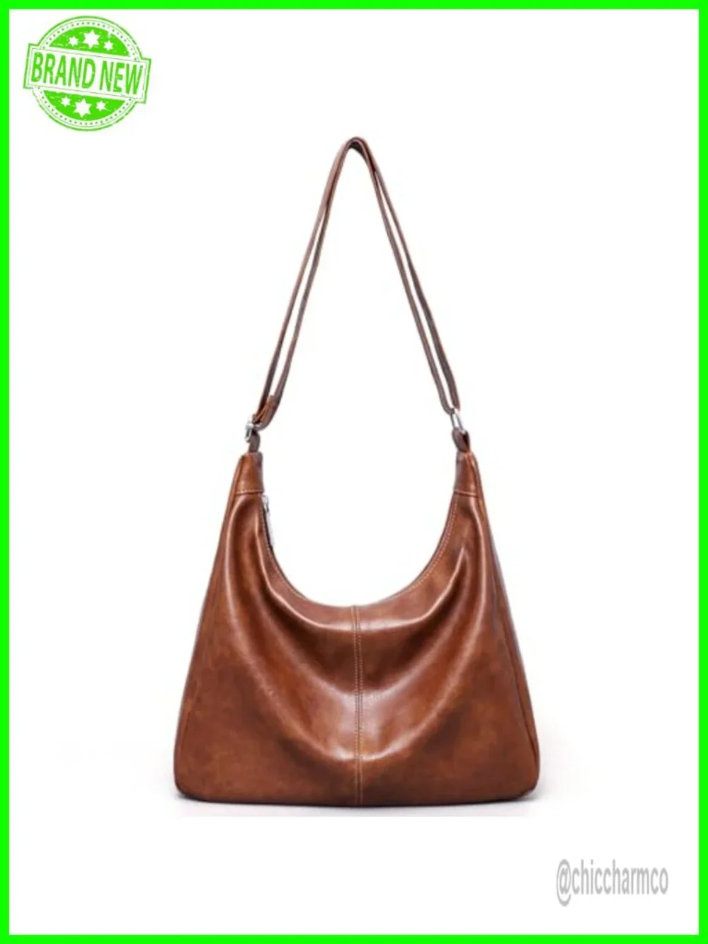 Vegan Leather Hobo Shoulder Bag Slouchy Tote for Women Crossbody Purse